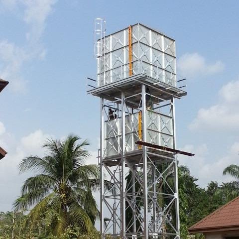 Clean water being poured into a glass representing hygienic potable water storage