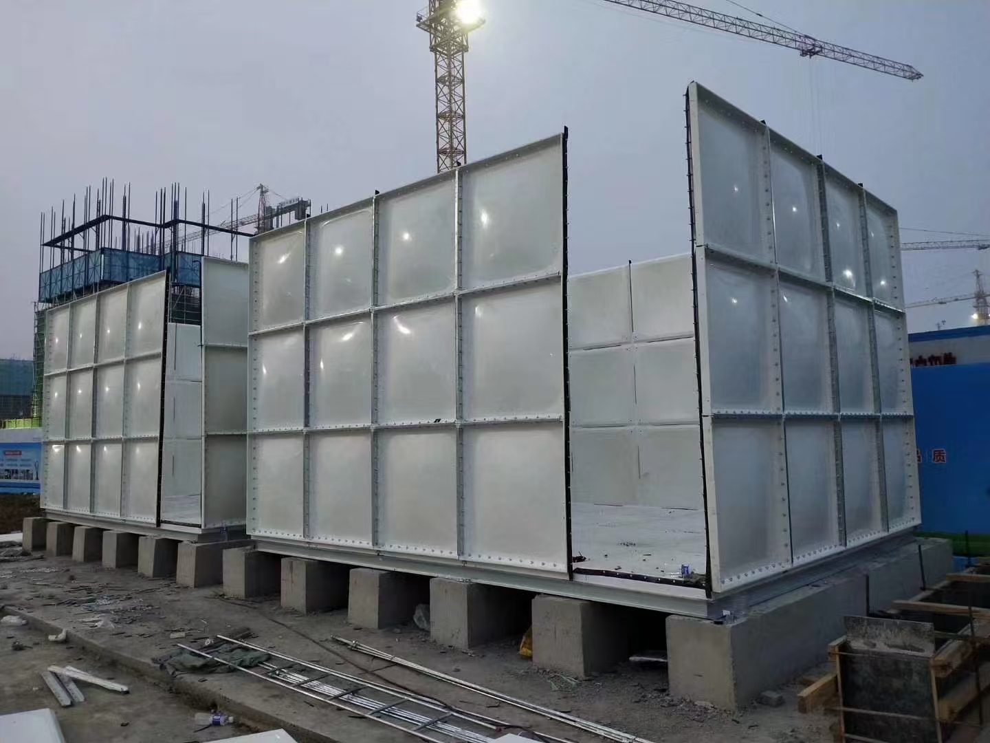 Sectional water tank sizing for building projects